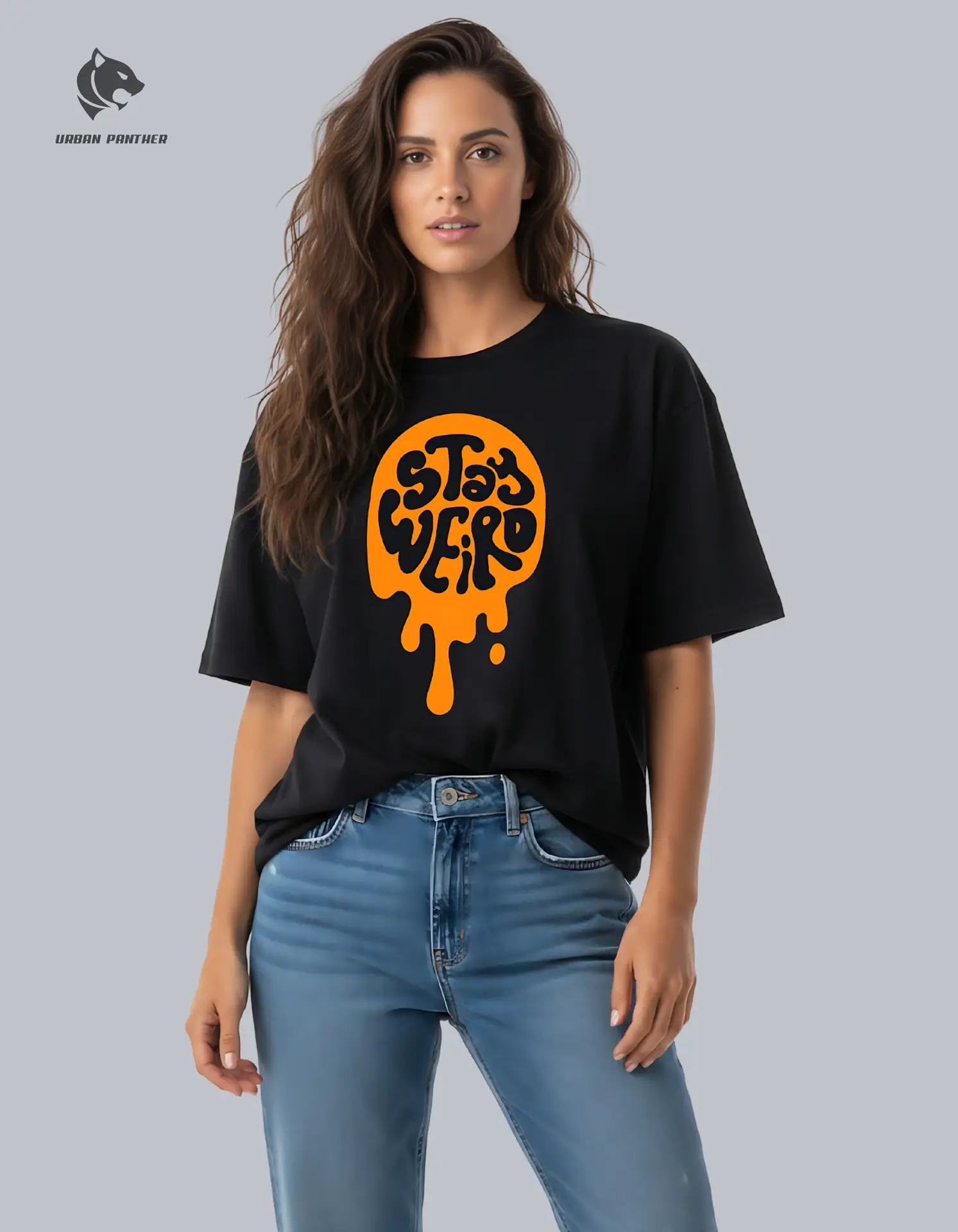 Urban Panther Premium Oversized T-Shirt – Stay Weird Graphic